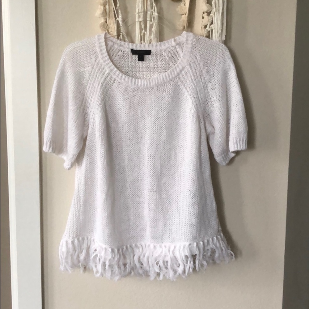 J. Crew fringe sweater top